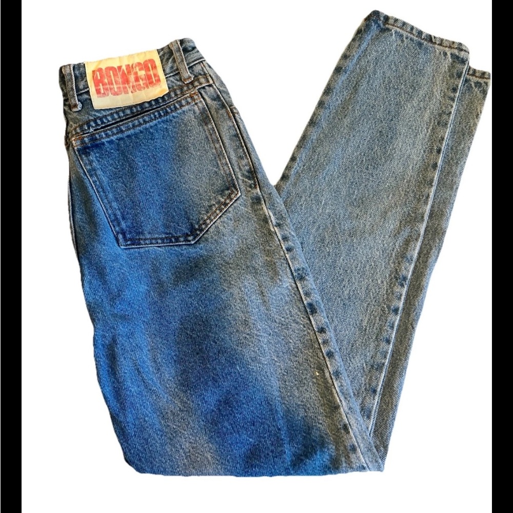 Vintage Bongo Jeans Women's 9 Blue Denim Tapered Mom High Rise 80s 90s USA Rare
